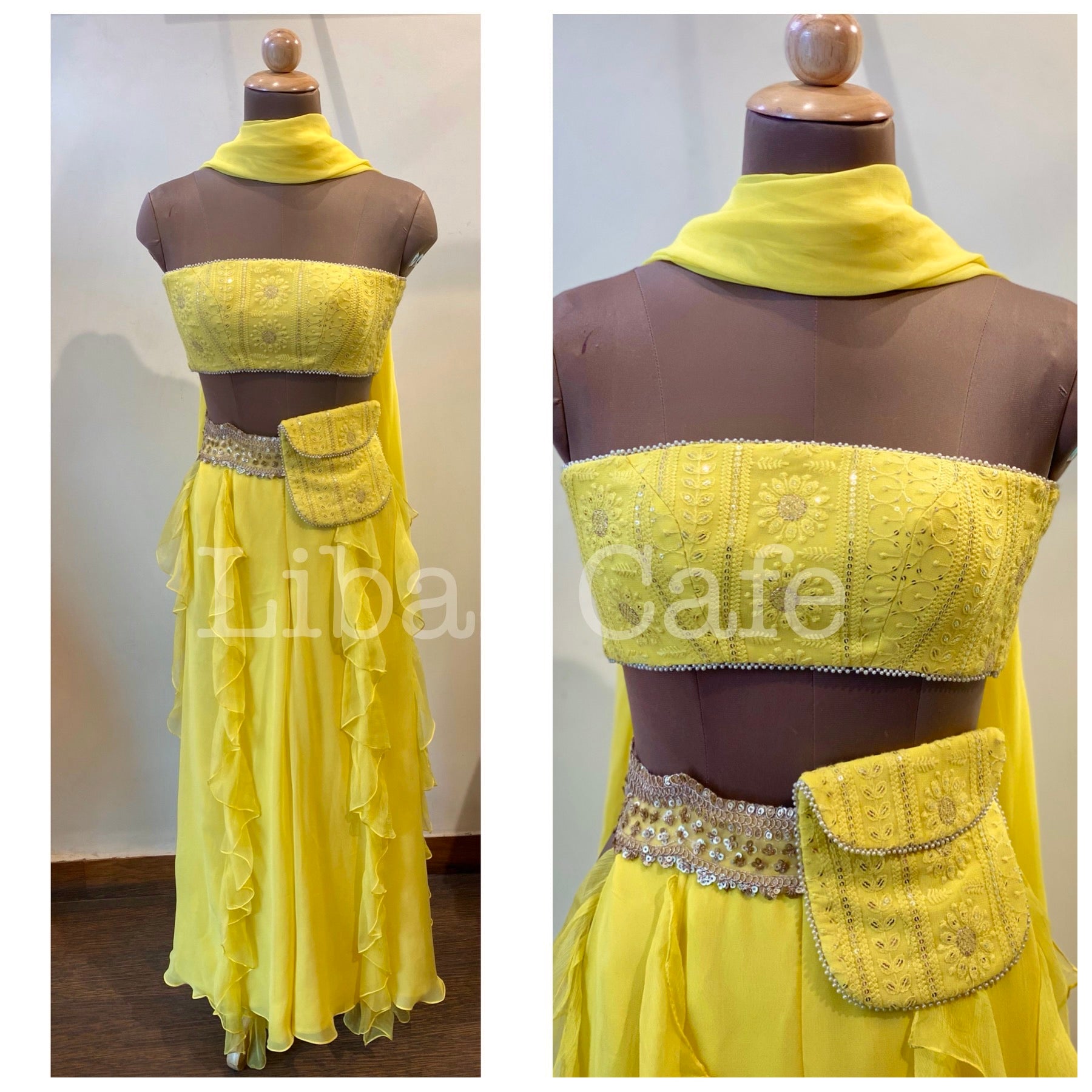 Yellow Tube And Plazzo Pants